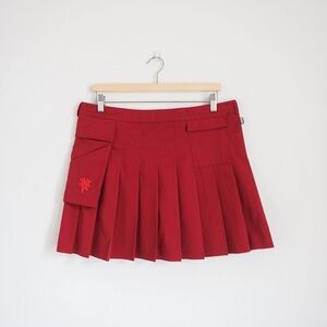Heaven by Marc Jacobs Red Pleated Skirt NWT